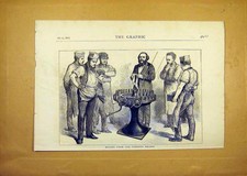 Original Old Antique Print Mackies Steam Type Composing Machine Inventor 1871