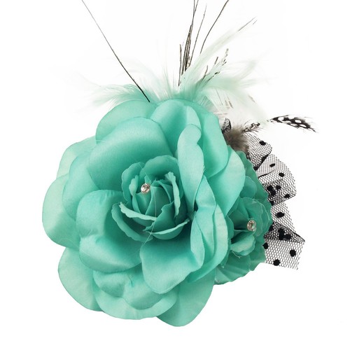 Double rose fascinator - double,