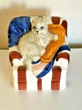 Vintage Ceramic Grey Cat