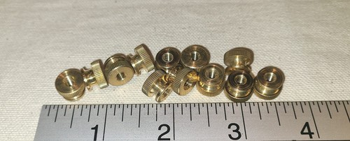 Knurled brass thumb nuts - ,