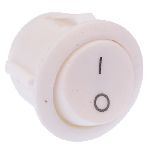 Round white off - on-off, caravan
