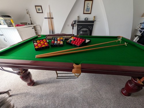Foot slate snooker table - slate,
