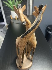 Vintage  Hand Carved Giraffes