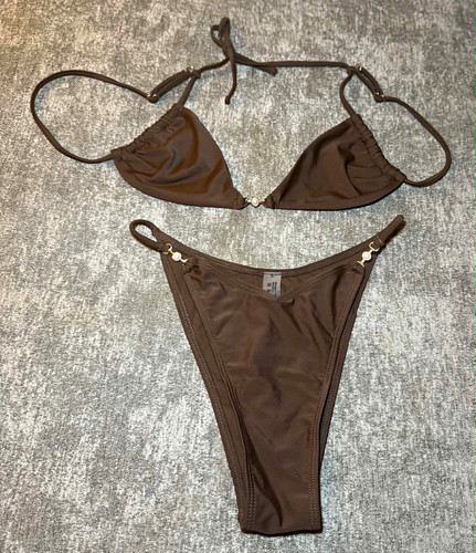 Women brown piece - brown, bikini