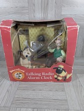 Wesco Wallace Gromit Talking Radio Alarm Clock boxed rare 1996 see description 