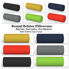 Round Bolster Pillowcases Covers 100% Cotton Dyed Neck Back Pregnanacy Support