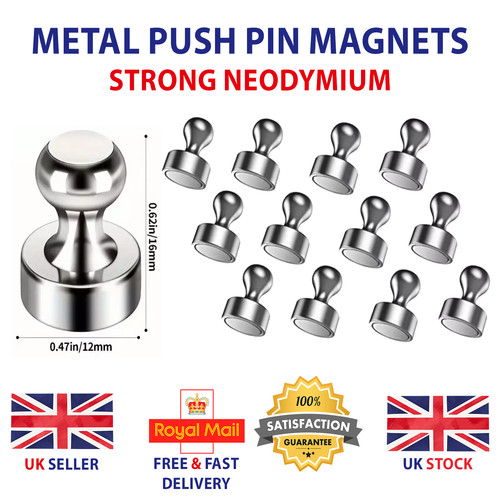 Metal push pin magnets - metal,