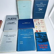 8 Vintage Flying Book 1970s Pilot Radio Telephony Pilots Books Aircraft Bundle