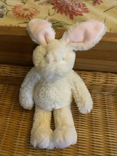 Tesco F&F White bunny rabbit Pink ears & Pink  nose soft cuddly plush toy 10" 