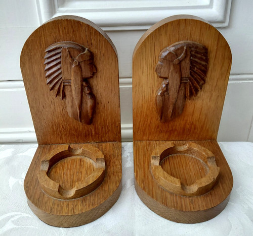 Vintage bookends native - vintage,