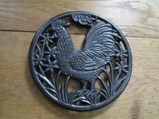 Rustic COCKEREL IRON TRIVET