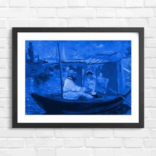 Impressionist barge art - barge,