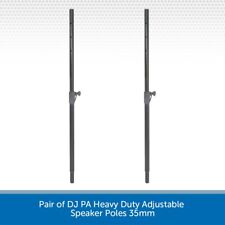 Pair of DJ PA Heavy Duty Adjustable Speaker Sub Satellite Poles 35mm Sound Disco