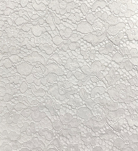 Floral white digital lace net - digital,
