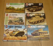 6 x various 1/76(OO) scale - Airfix - armour kits - see Description for details