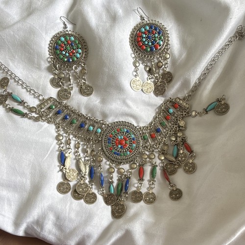 Afghan kuchi coin - necklace, &