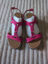 Womens Fuchsia Pink Braided