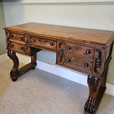 Burr walnut console lamp - walnut,