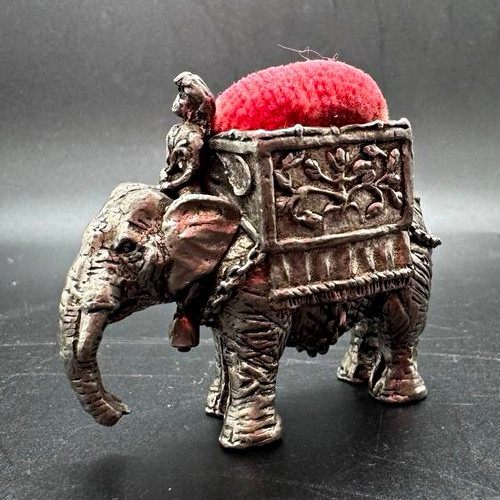 Elephant metal pincushion - elephant,