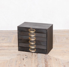 VINTAGE 1930'S METAL FILING CABINET DRAWERS WITH METAL HANDLES