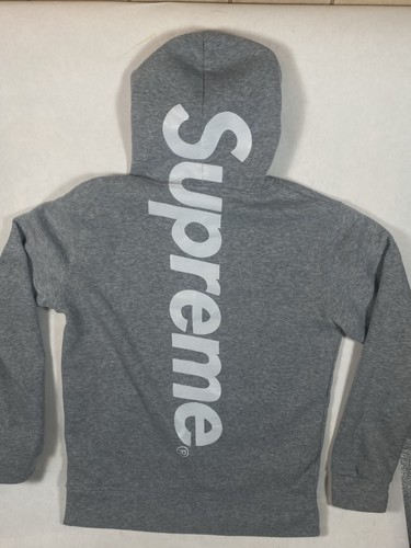 Supreme hoodie grey hooded - supreme,