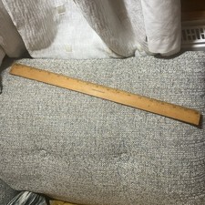 Vintage Made In England 18 Wooden Ruler In Inches and 16th's.  