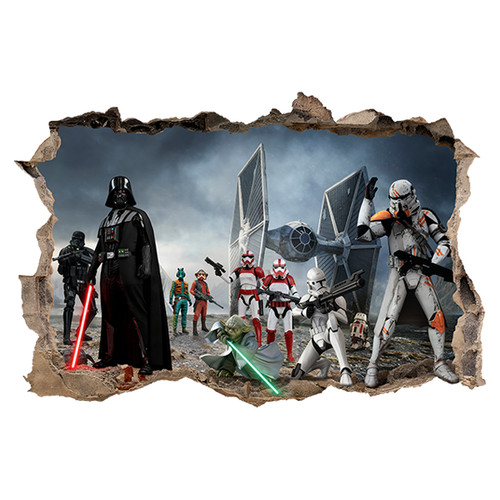 Wall stickers darth vader yoda - wall,