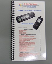 Nifty Uniden BCD436HP & BCD536HP Scanners ORIGINAL PRINTED MINI- MANUAL