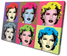 Banksy Painting Warhol Kate Moss SINGLE CANVAS WALL ART Picture Print VA