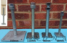 HEAVY DUTY GALVANISED/STAINLESS ELEVATED ADJUSTABLE POST FITTING SUPPORT / BASE