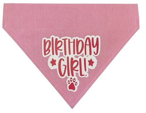 Dog bandana birthday girl - girl, *