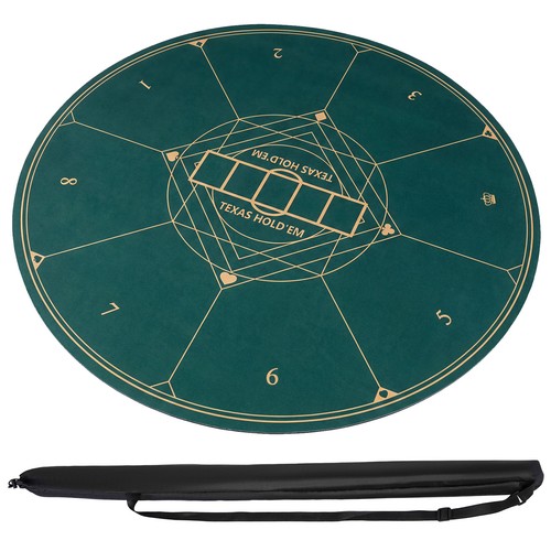 Round poker mat for texas - round,