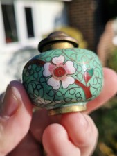 lovely Antique Chinese Cloisonne Enamel Pepper Pot Cruet 1.75"