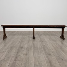 Antique 20th Century Long Rustic Pine Bench ( REF AF-4799 )