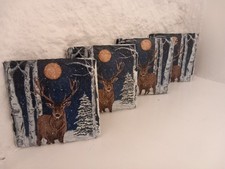 slate coasters moonlight stag