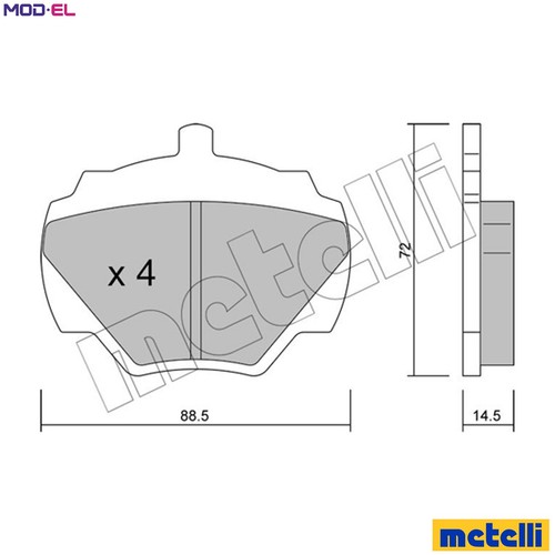 Brake pad set disc - brake,