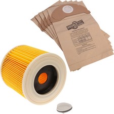 Filter & Dust Hoover Bags for KARCHER MV2 Wet & Dry Vacuum Cleaners 5 x Bags