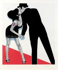 The Kiss, Signed Amy Winehouse Print by Gerald Laing With Cert of Authenticity