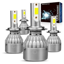 4x H7 499 SUPER WHITE XENON 6000K UPGRADE LED Headlight Bulbs 12v FULL/DIPPED