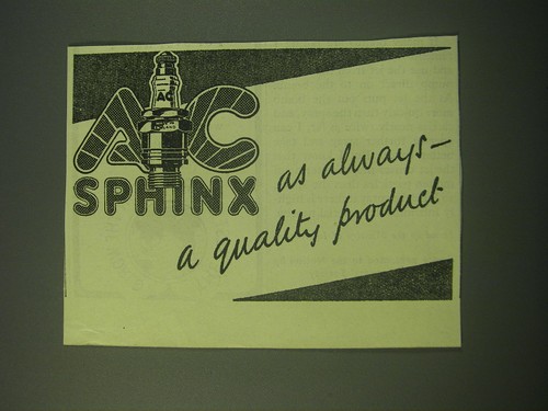 1942 sphinx spark plugs ad - ac,
