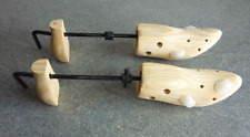Pair of Wooden Shoe Trees Stretchers Size Small - Medium with 4 Corn Bunion Caps