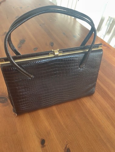 Vintage 1950s leather croc - 1950s,
