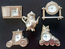 5 miniature clocks collection