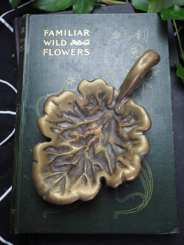 Vintage brass leaf - leaf, incense