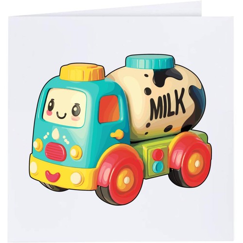 Toy milk lorry greeting - 'toy,