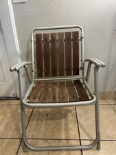 Vintage Red Wood Lawn Chair