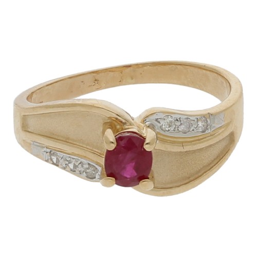 Ruby diamond ring vintage - diamond,