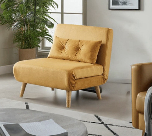 Beige solid convertible futon - solid,