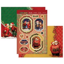 CHRISTMAS GOLDEN OLDIES LUXURY TOPPER COLLECTION FOR CARDS AND CRAFTS - 4 THEMES