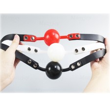 Soft Silicone Ball Gag BDSM Oral Bondage Slave Open Mouth Breathable BDSM Gag